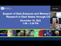 Support of Data Sciences and Women's Health Research in IDeA States through COBRE