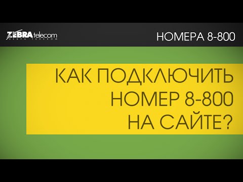 Подключение номера 8800 за 5 минут на сайте zebratelecom.ru