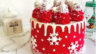 Red Velvet Cake New Year Decoration // How to make a Red Velvet Cake