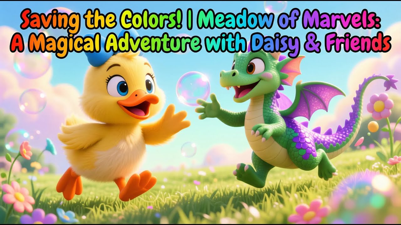 Saving the Colors! | Meadow of Marvels: A Magical Adventure with Daisy & Friends | KindyCue 3D 🌈