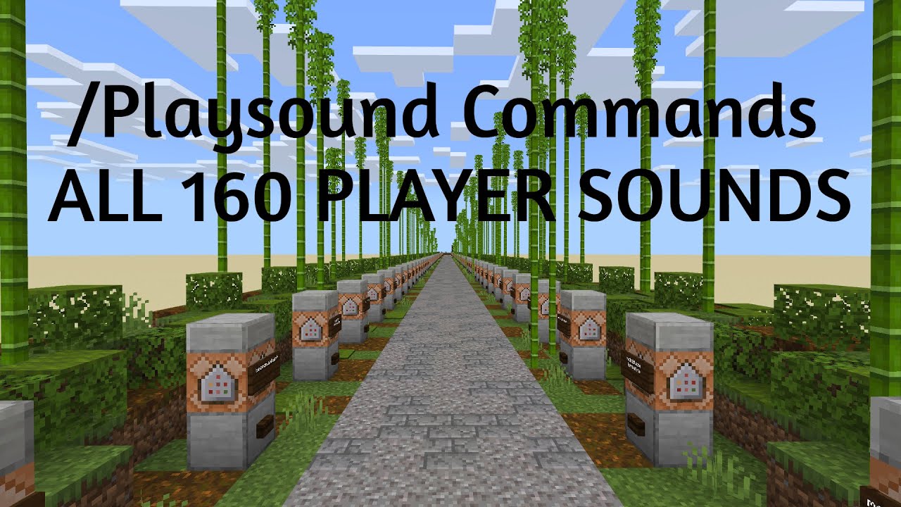 Minecraft Bedrock Edition 160 Player Sound Commands Youtube