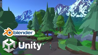 Fantasy Nature Environment Level Design - Unity - Blender