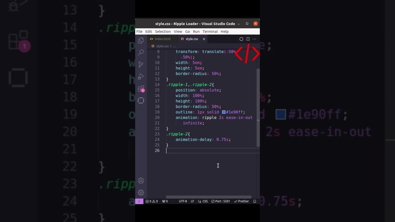 How to create a Ripple Loader | HTML CSS 