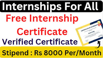 Internships For All | Free Internship Certificate | Verified Certificate