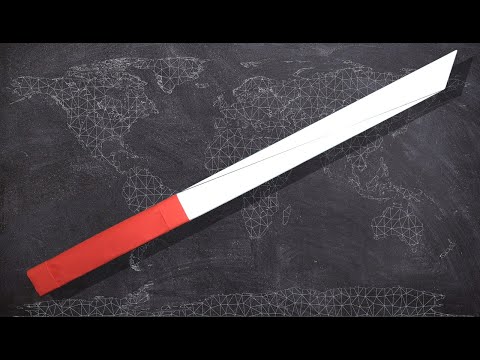 Πώς να φτιάξετε ένα χάρτινο σπαθί Samurai - Ninja Japan Origami