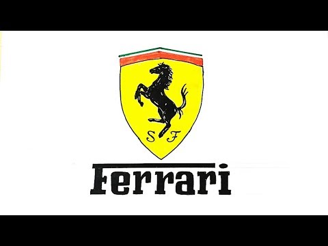 How To Draw The Ferrari Logo Youtube