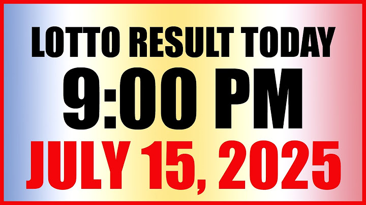 Lotto Result Today 9pm Draw July 15 2025 Swertres Ez2 Pcso