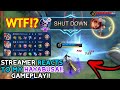STREAMER REACTS TO MY HAYABUSA GAMEPLAY!! | Mobile Legends Bang Bang