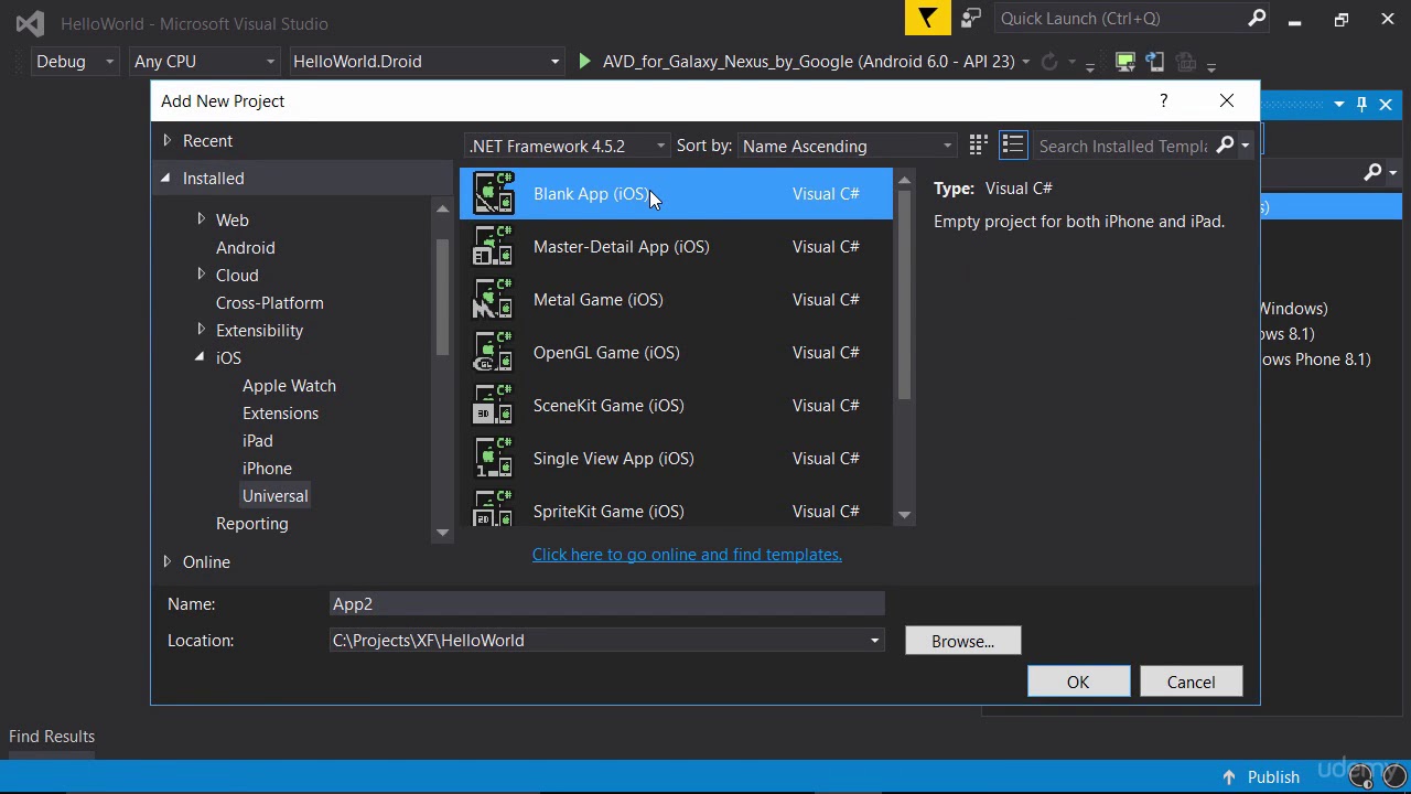 004 Creating a Xamarin Forms App Using Visual Studio - Xamarin Forms ...