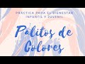 Práctica mindfulness infantil y primaria. Palitos de colores