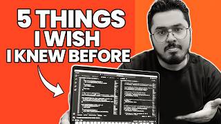 5 Things I Wish I Knew When I Started Programming (Honest Truth) by CodeWithHarry 135,924 views 1 month ago 9 minutes, 7 seconds