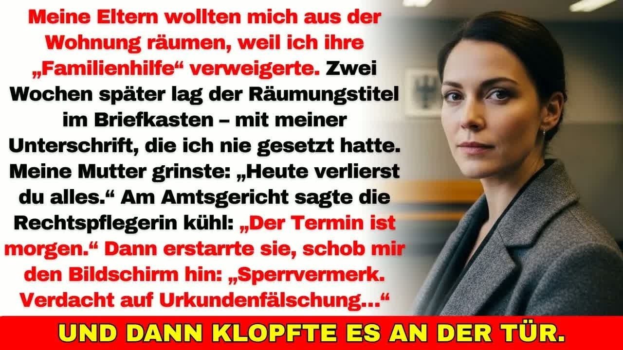 Meine Eltern wollten mich per falscher Unterschrift räumen — bis das Amtsgericht den Titel sperr