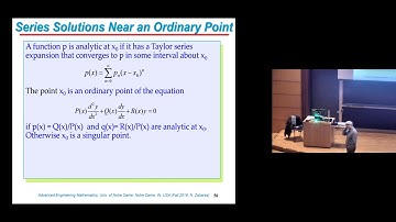 Power Series Solutions of ODEs near Ordinary Points, Euler Equation and Solutions