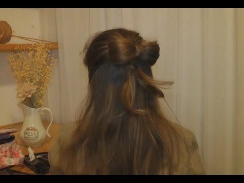 ♥ Como fazer laço de cabelo meio-preso - penteado facíl, feminino e romantico - estilo Lady Gaga