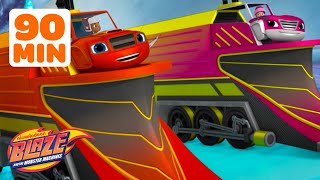 Blaze's BEST Transformations and Rescues 🚂 w/ Sparkle & Watts! | Blaze and the Monster Machines