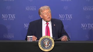 FULL: Trump speaks on no taxes on tips in Las Vegas