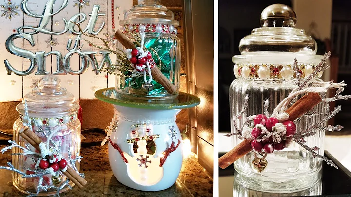 Winter Berry Candy Jars - Dollar Tree Craft DIY Tutorial - Christmas 2018