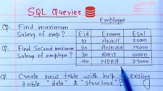 Top SQL Queries for Interview | Must Do SQL Interviews Queries screenshot 2