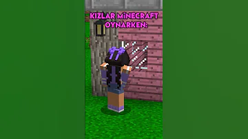 Kızlar VS Erkekler MİNECRAFT Oynarken Shorts 