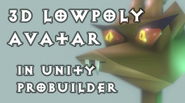 Lizard Avatar #01 3D Model in Unity ProBuilder [Timelapse]