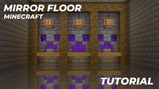 Minecraft : No Mod! How To Build A Mirror Floor - Tutorial | 【マインクラフト】MODなし！反射する床の作り方(家具建築)