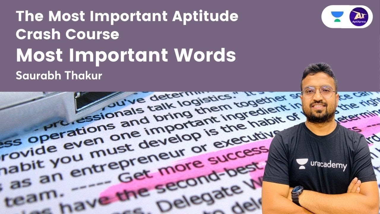 Download The Most important Gate Aptitude Crash Course I Most Important Words | By Saurabh Thakur