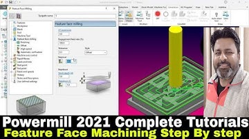 Autodesk Powermill 2021 Hindi Tutorials | Feature face Machining Powermill