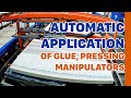 Automatic Sandwich Panel Production Line with Automatic Application of Glue, Pressing, Manipulators