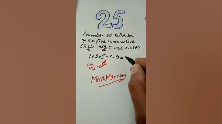 Consecutive odd numbers sum upto 25.