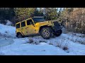 Jeep wrangler rubicon  off road snow  newfoundland canada