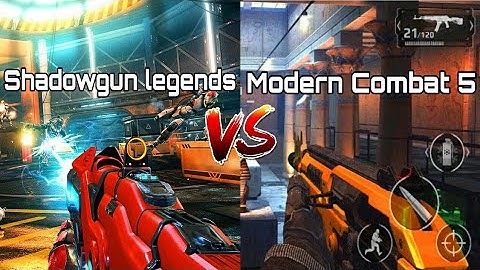 Shadowgun legends vs Modern Combat 5 graphics comparison [GAME RANKING]