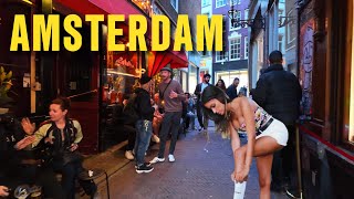 🌇 Amsterdam after Sunset 4K Netherlands Walking Tour 2024