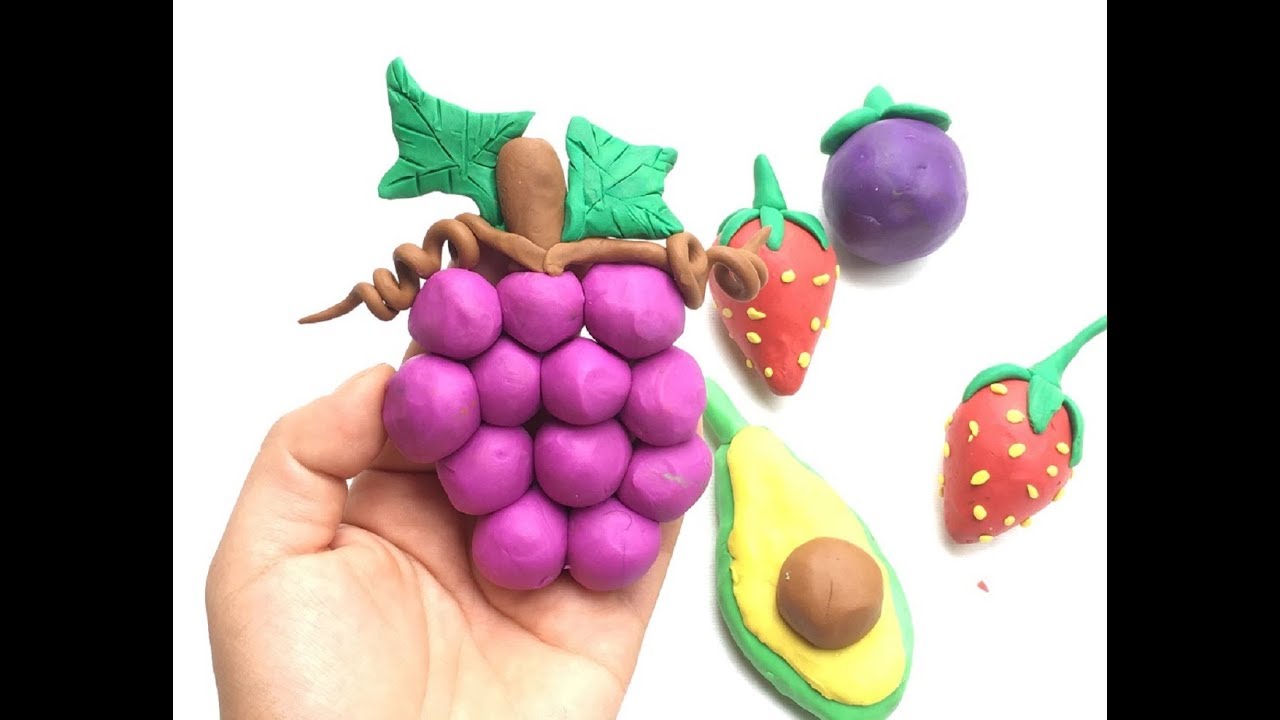 Nặn Chùm Nho - Nặn Quả Măng Cụt: Clay Grapes - Clay Mangosteen Play Doh -  Youtube