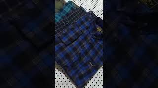 Kemeja Flanel Pria wanita lengan panjang