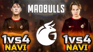 1 VS 4 NAVI - MADBULLS PUBG MOBILE EFFECT, MONKY, ZERYCH, SKILLZES / KALAMBOOR MONTAGE