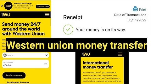 What is required to send money through western union