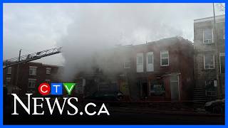 Seven families forced from homes after major fire in east Montreal