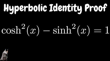 Prove cosh^2(x) - sinh^2(x) = 1 Hyperbolic Identity