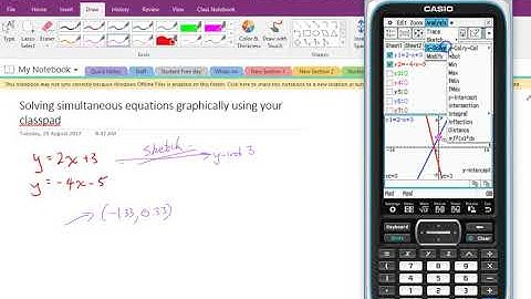Sketching and solving graphically using your classpad