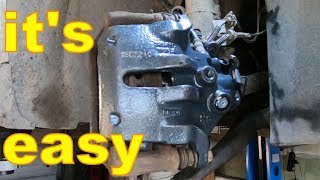 How to renew front brake caliper on a Citroen C5 I-II