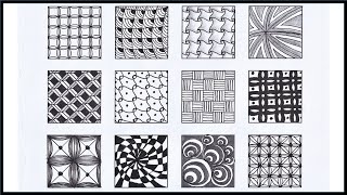 젠탱글 기초 패턴 그리기 1 / Zentangle Patterns / Zentangle art / Doodle Patterns
