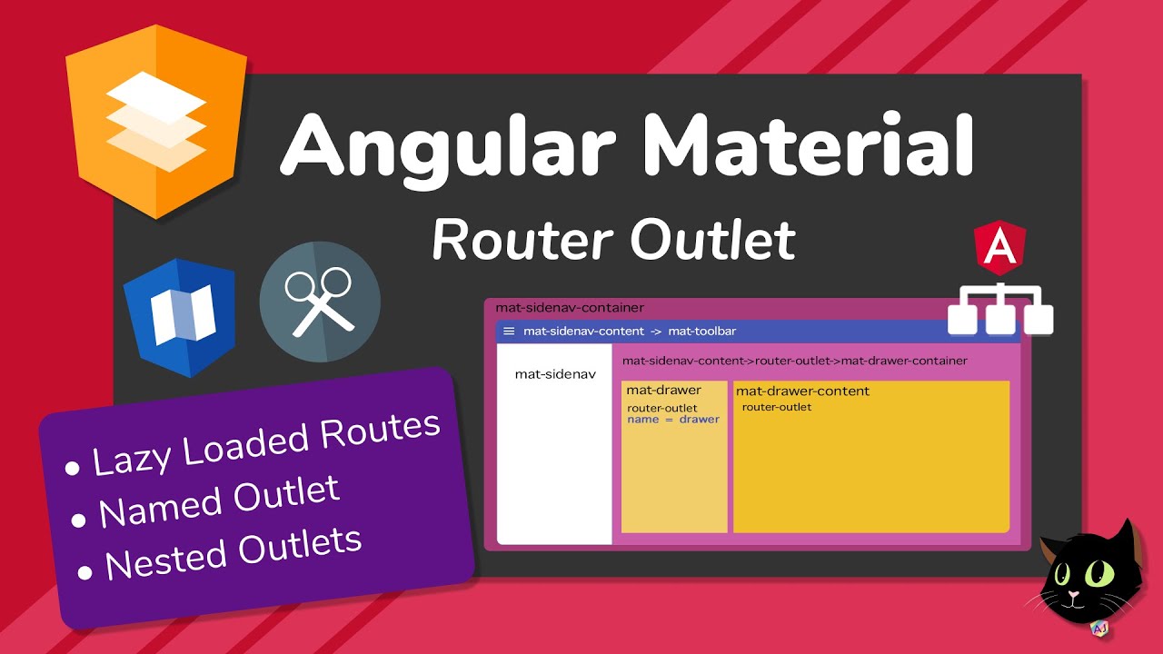 Angular Material using Angular Router with Lazy Loading and Named Outlets -  YouTube