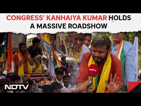 Kanhaiya Kumar Nomination | Kanhaiya Kumar Holds A Massive Roadshow After Filing Nomination @NDTV