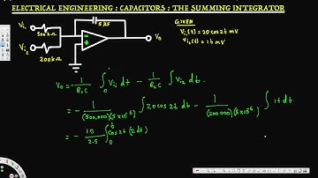 Electrical Engineering : Capacitors : The Summing Integrator Circuit
