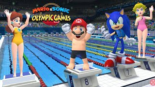 Mario & Sonic At The Olympic Games Tokyo 2020 Event  Swimming 100M Freestyle ( Hard) Bowser Jr Sonic