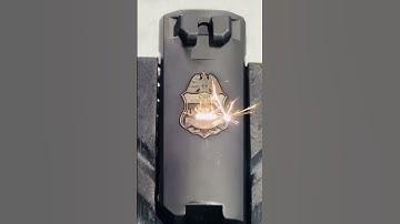 USBP Badge Gun Engrave on Sig Using Cloudray MP-60 Laser Machine