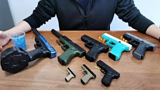 All My Glock Toy Gun Collection 2022 - Mini, Folding, Auto, Blowback, Soft Bullet, Gel Blaster screenshot 5