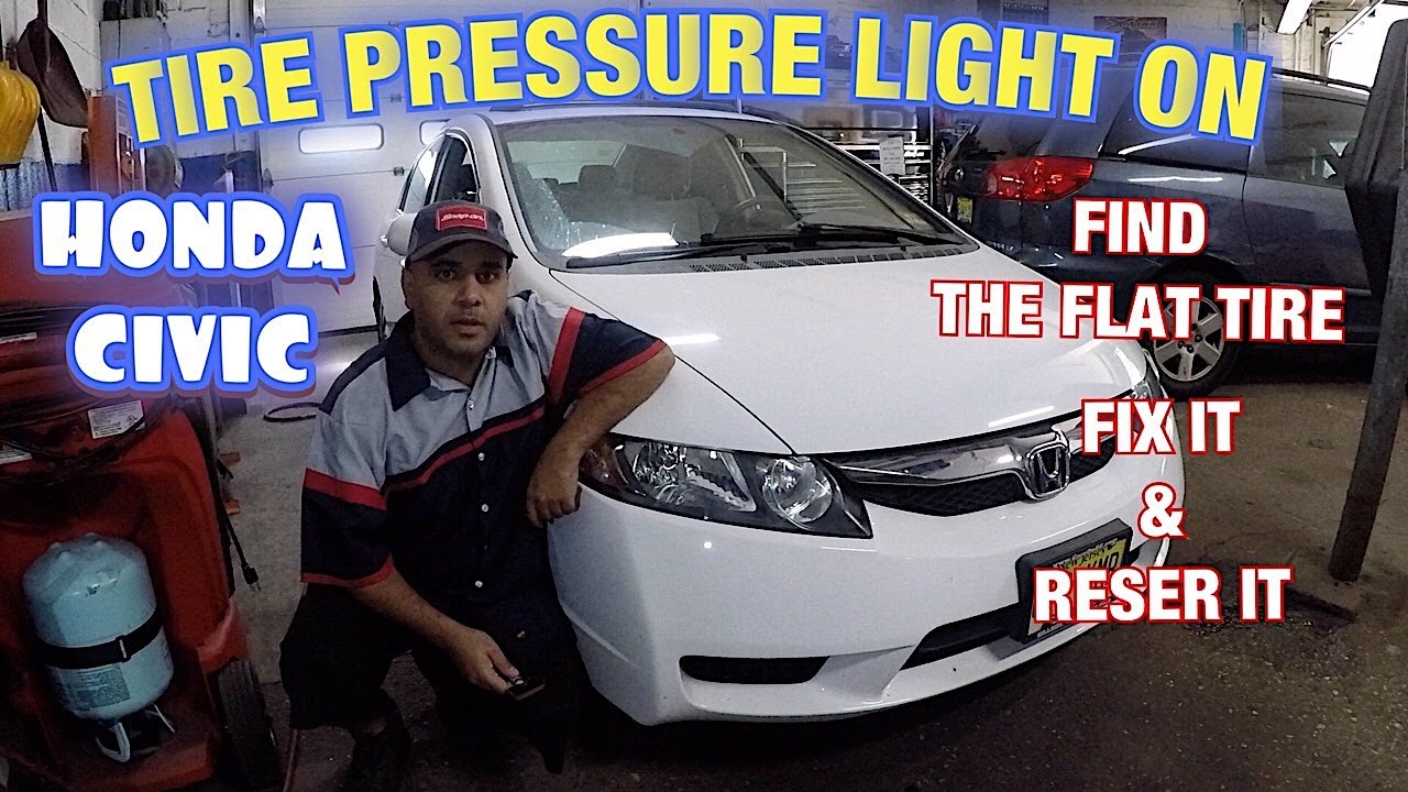 Honda civic Full Guide to Fix Tire pressure light - YouTube