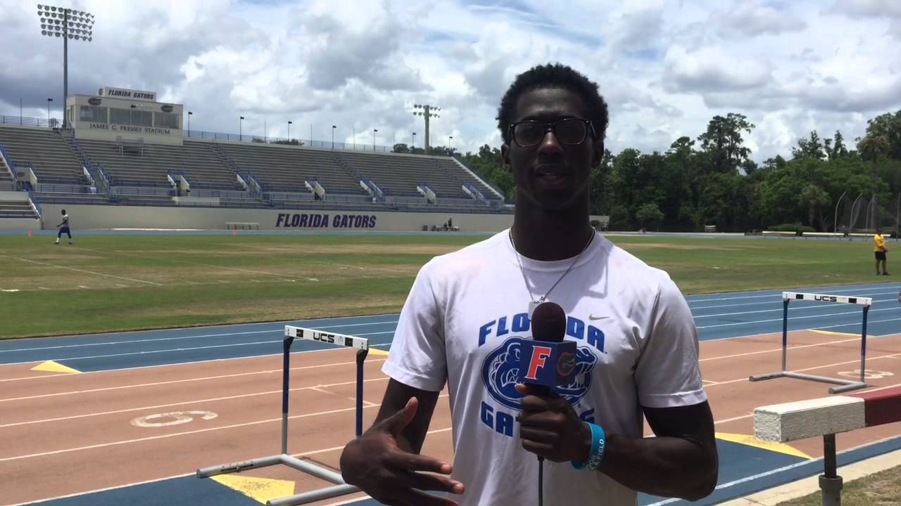 UF Track and Field Marquis Dendy and Shayla Sanders on the NCAA East