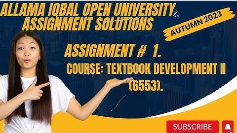 code 6553|AIOU SOLVED ASSIGNMENT#1|Aiou|Autumn 2023|Textbook development II |M.A, M.ed|#2023